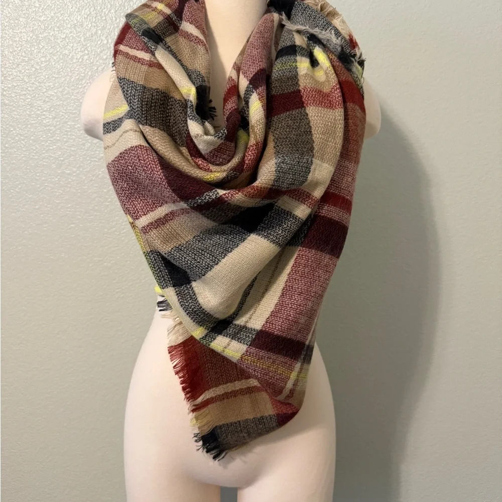 Plaid Blanket‎ Scarf